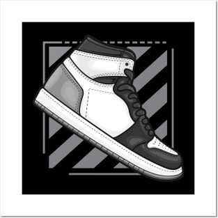 AJ 1 High Grey Fog Sneaker Posters and Art